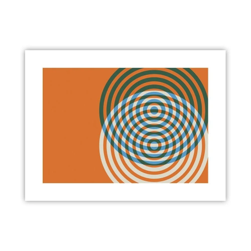 Plakat - Abstrakt cirkulær variation - 40x30 cm