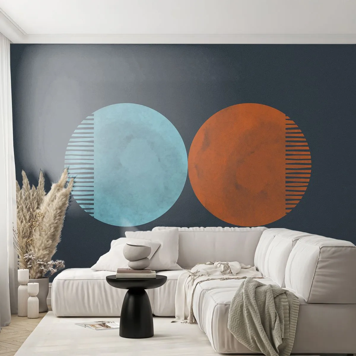 Fototapet Premium Sand - Kun geometri? - Abstraktion, Stykke, Distrikter - 350x256 cm