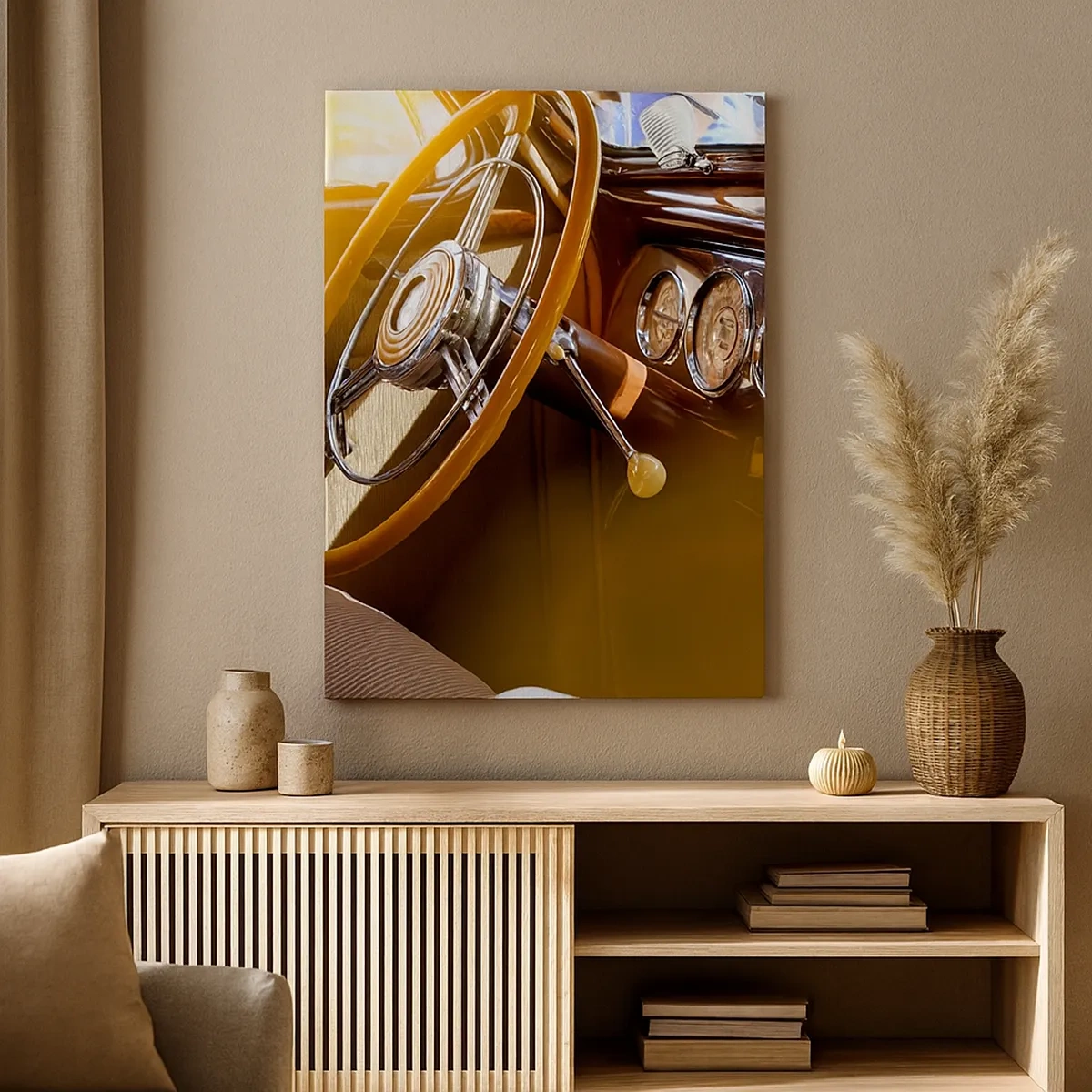 Lærredstryk - Billede på lærred - Et pust af luksus fra fortiden - 50x70 cm