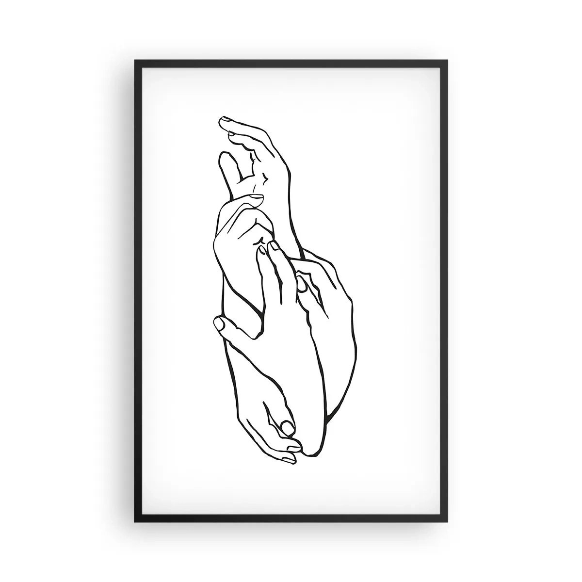 Plakat i sort ramme - God berøring - 61x91 cm