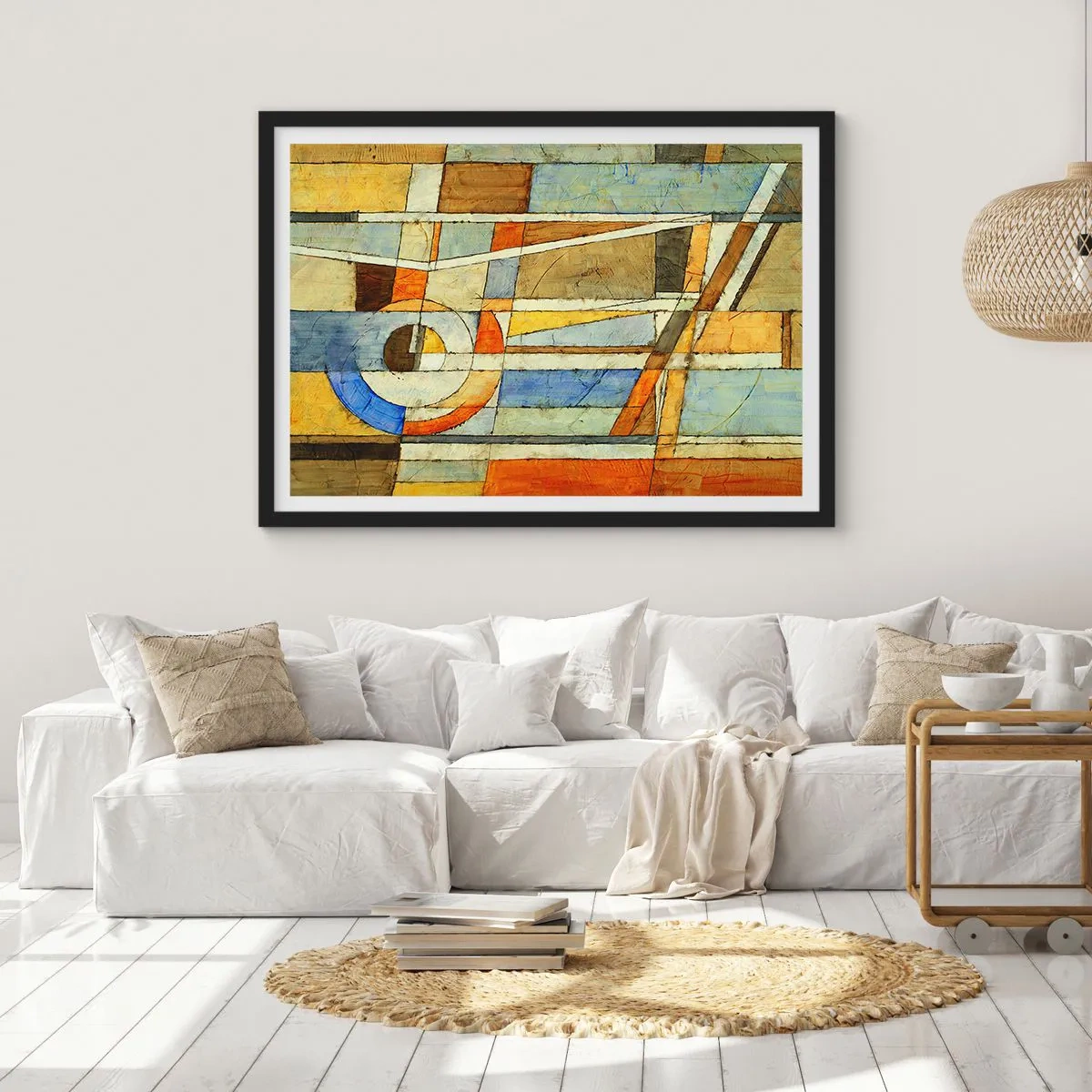 Plakat i sort ramme - Kubisme på en byggeplads - 40x30 cm