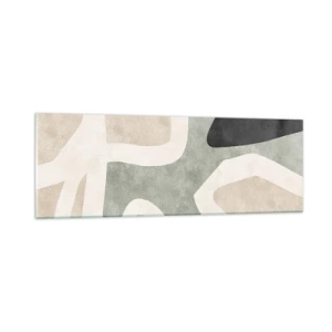 Billede på glas - Komposition med et sort tema - 90x30 cm