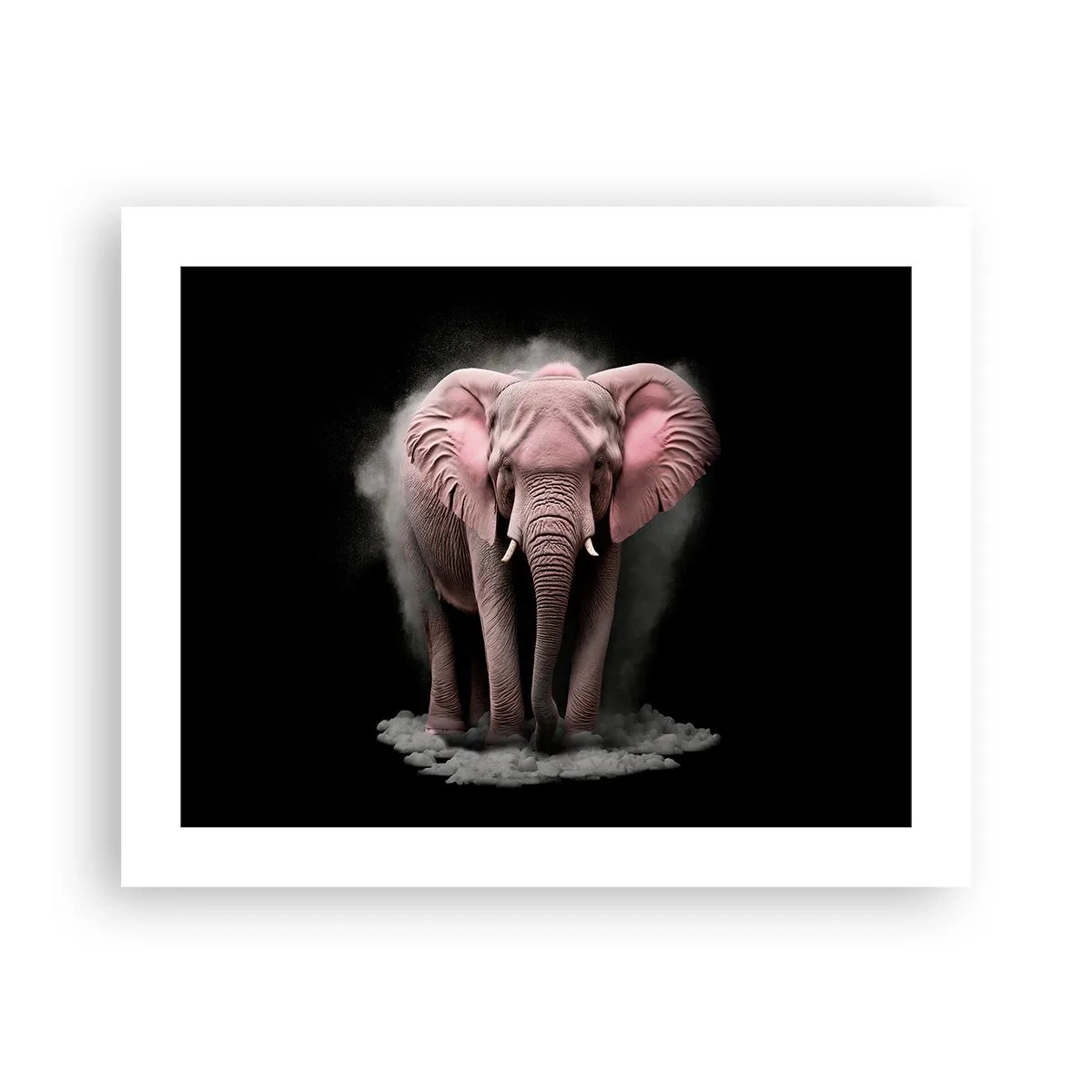 Plakat - Tænk ikke på en lyserød elefant! - 50x40 cm