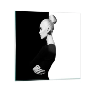 Billede på glas - Blot en kvinde - 30x30 cm
