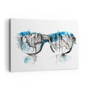 Lærredstryk - Billede på lærred - Storbyens elegance - 100x70 cm