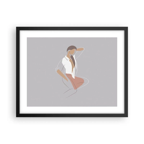 Plakat i sort ramme - Omrids af nåde - 50x40 cm