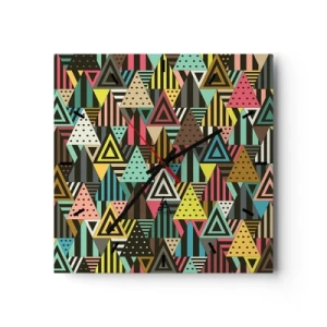 Vægur, Uret - I takt på tre - 40x40 cm