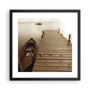 Plakat i sort ramme - Stor fred - 40x40 cm