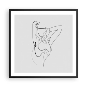 Plakat i sort ramme - Virkelig, hvad er du for en person... - 60x60 cm