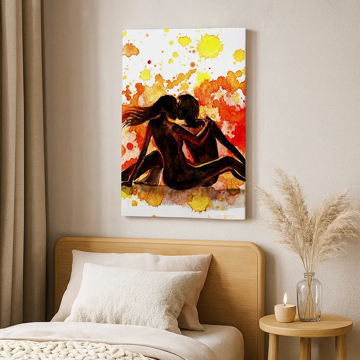 Lærredstryk - Billede på lærred - Og der var lys - 50x70 cm