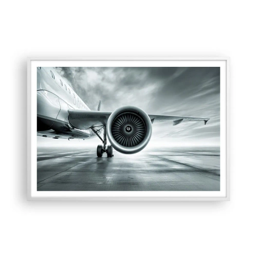 Plakat i hvid ramme - Der er kraft! - 100x70 cm