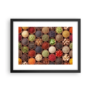 Plakat i sort ramme - Alle verdens smage - 40x30 cm