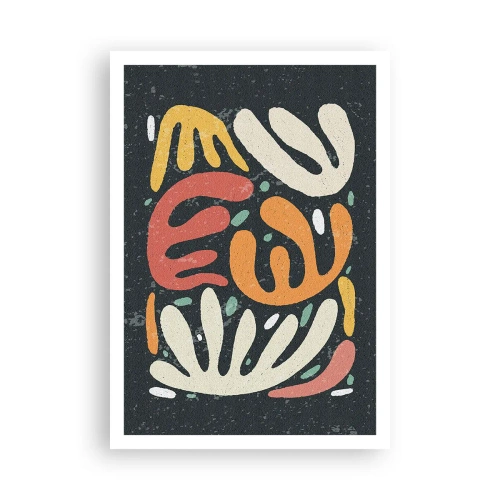 Plakat - Komposition - jeg er ved at fange dig - 70x100 cm