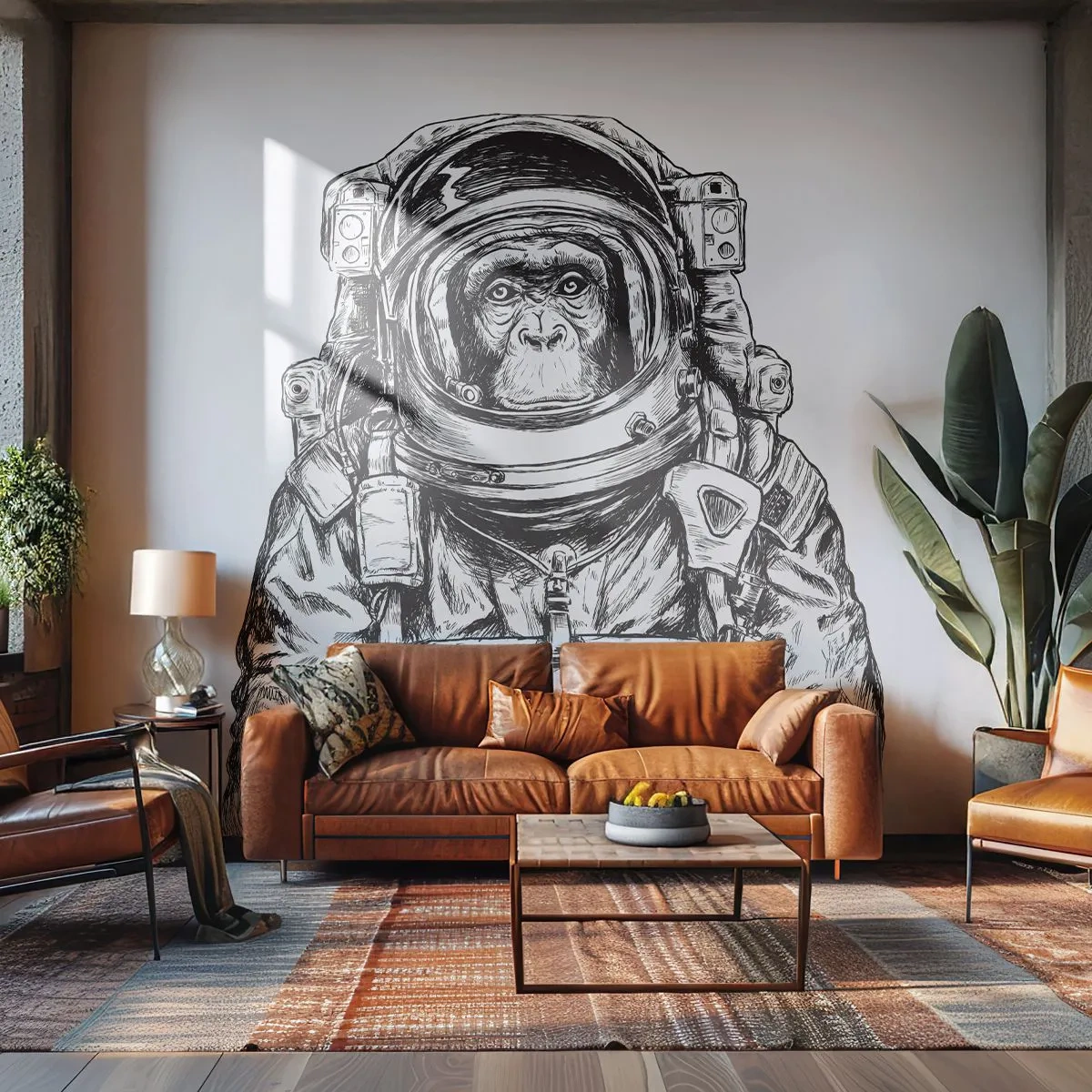 Fototapet Premium Canvas - Alternativ evolution - Abstraktion, Astronaut, Abe - 450x315 cm