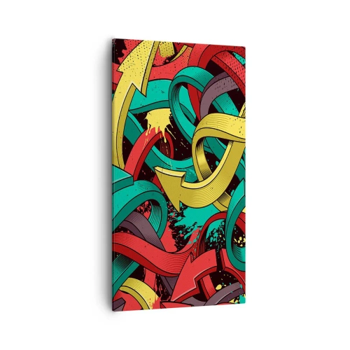 Lærredstryk - Billede på lærred - Hvilken vej skal man gå? - 55x100 cm