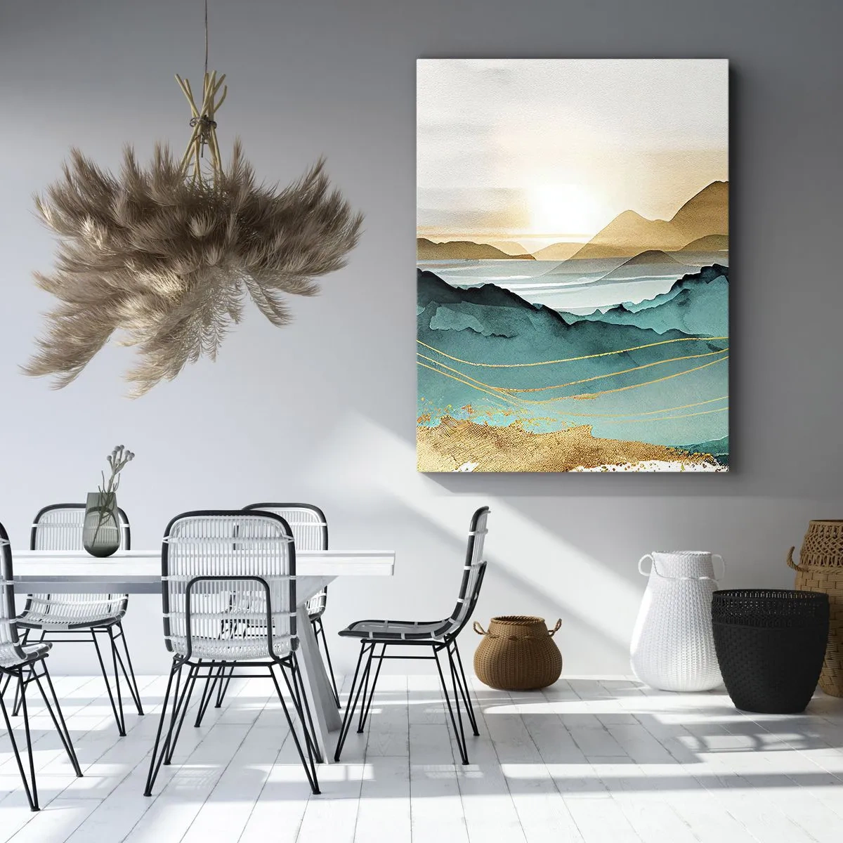 Lærredstryk - Billede på lærred - På grænsen til abstraktion - landskab - 50x70 cm