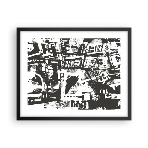 Plakat i sort ramme - Orden eller kaos? - 50x40 cm