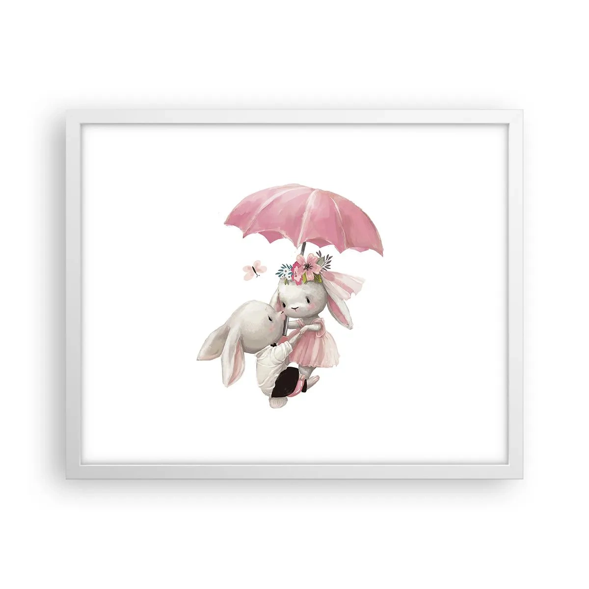 Plakat i hvid ramme - Det er kærlighed - 50x40 cm