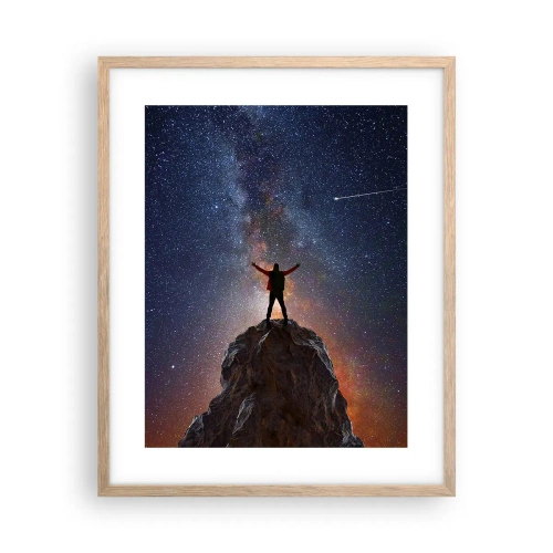 Plakat i ramme af lyst egetræ - Magten er hos mig! - 40x50 cm