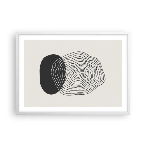 Plakat i hvid ramme - Varighed og vibration - 70x50 cm