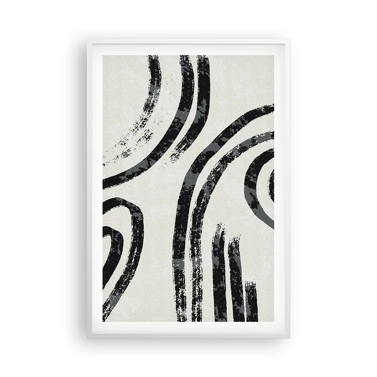 Plakat i hvid ramme - Halvt stoppet - 61x91 cm