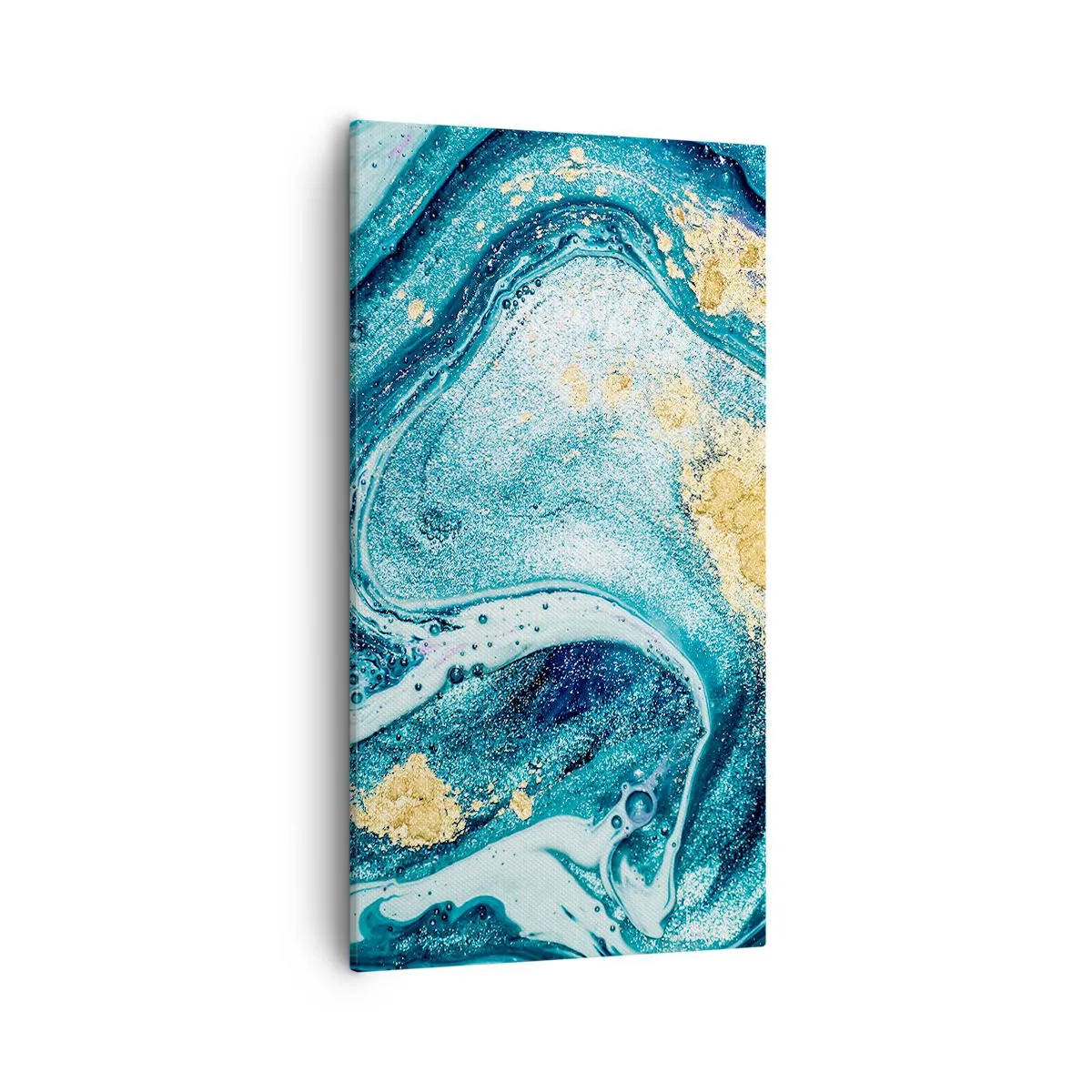 Lærredstryk - Billede på lærred - Blå boblebad - 55x100 cm