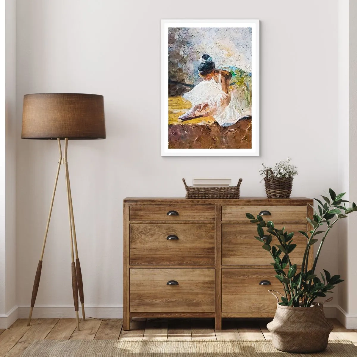 Plakat i hvid ramme - Fra et maleri af Degas - 40x50 cm