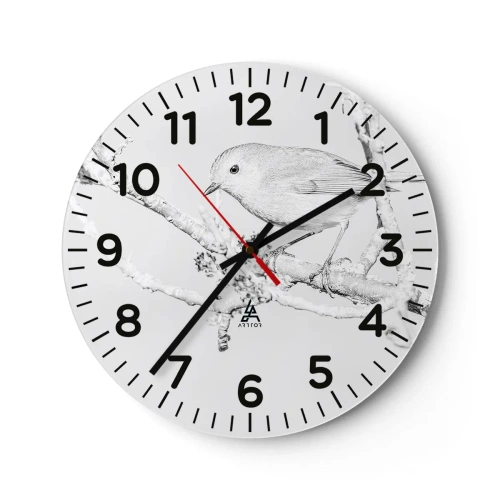 Vægur, Uret - Vintermorgen - 40x40 cm