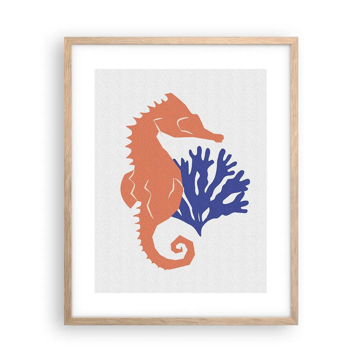 Plakat i ramme af lyst egetræ - På en eng under vandet - 40x50 cm