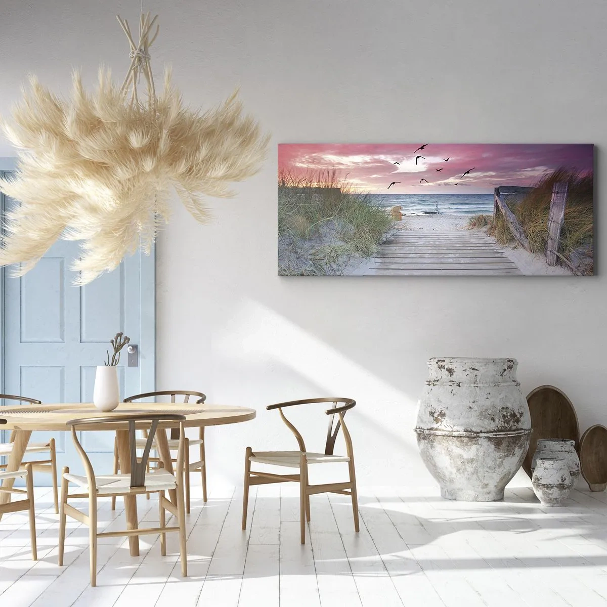 Lærredstryk - Billede på lærred - Baltisk indtryk - 160x50 cm