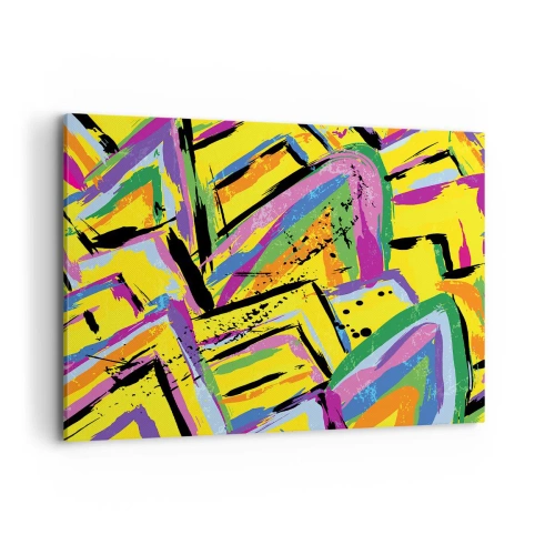 Lærredstryk - Billede på lærred - Han råber af glæde - 100x70 cm