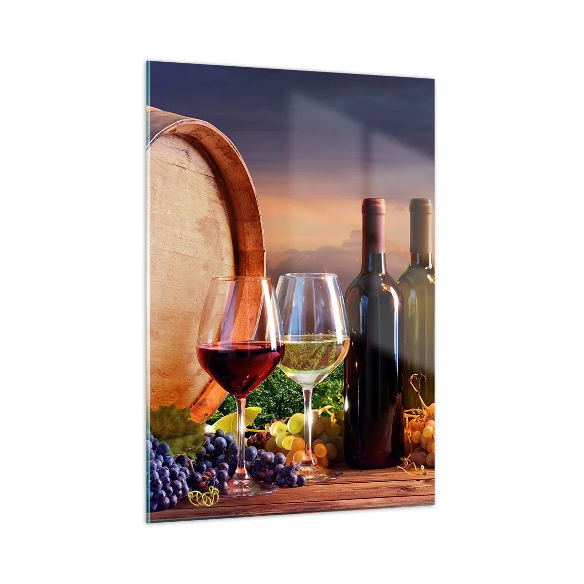 Billede på glas - Livet har smag her - 50x70 cm