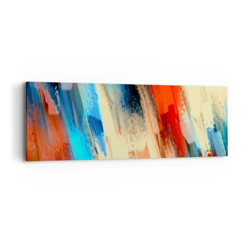 Lærredstryk - Billede på lærred - En kaskade af farver - 90x30 cm