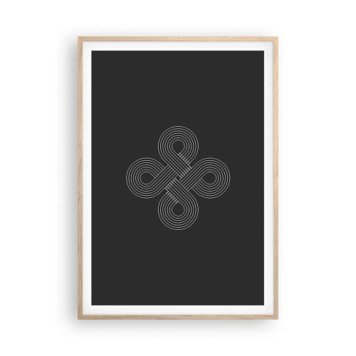 Plakat i ramme af lyst egetræ - I den keltiske ånd - 70x100 cm