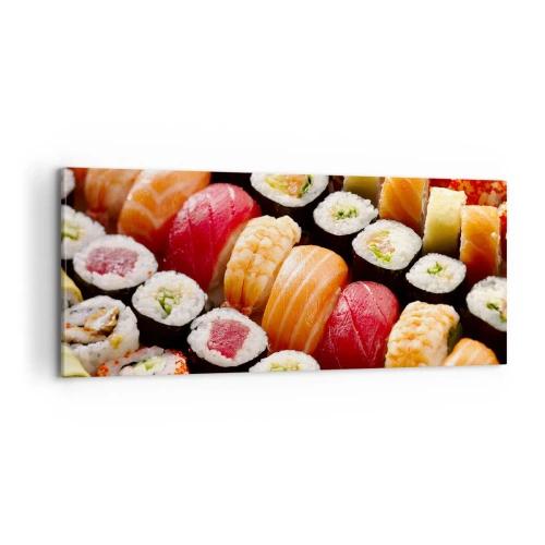 Lærredstryk - Billede på lærred - Asiens farver og smag - 100x40 cm