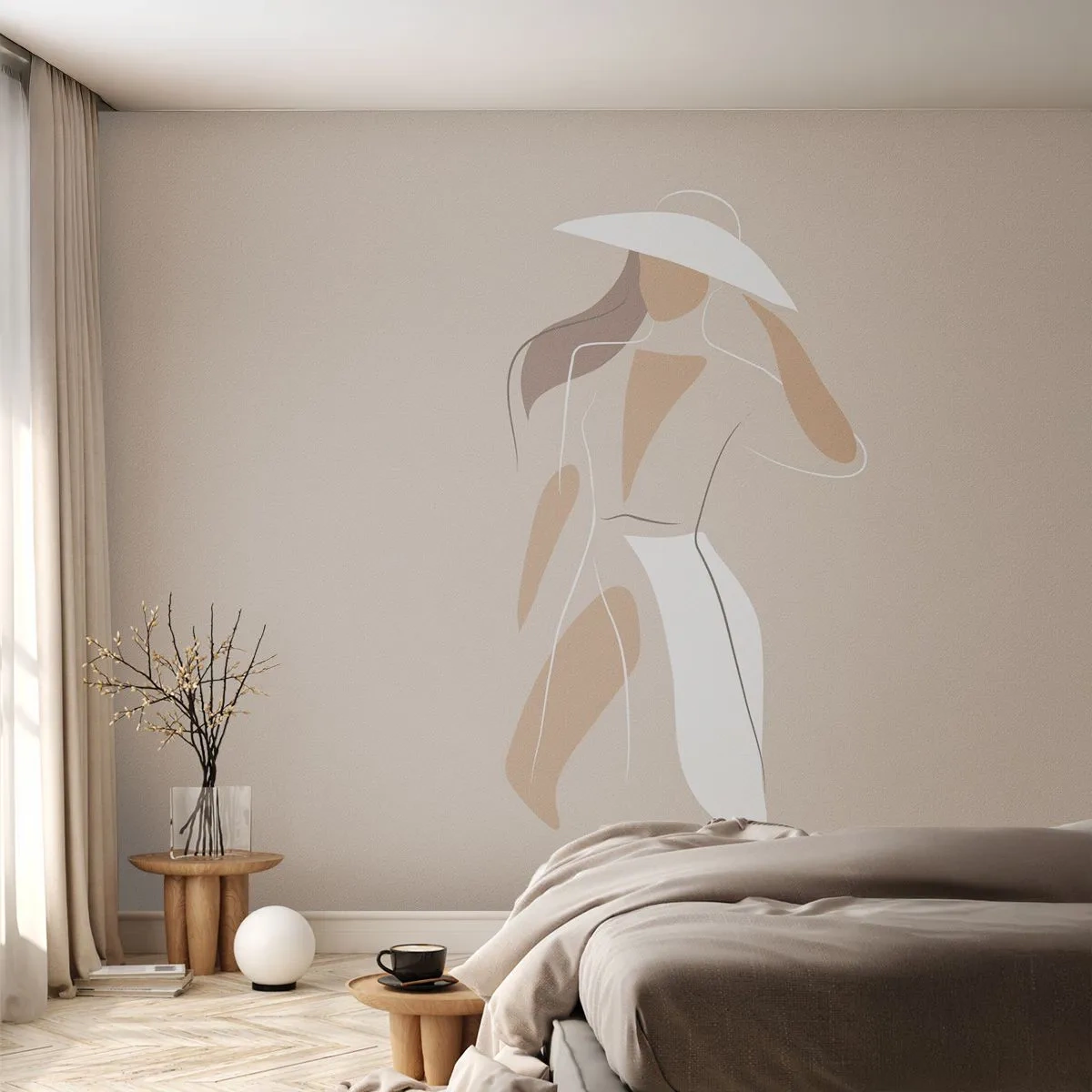 Fototapet Premium Sand - Mode er sjovt - Kvinde, Grafik, Mode - 100x70 cm