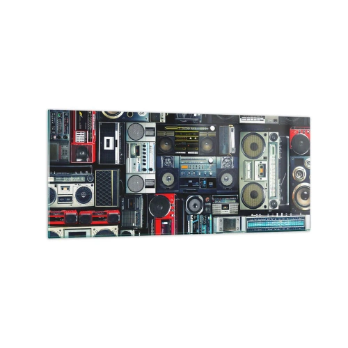 Billede på glas - Nostalgi for 1980'erne. - 120x50 cm