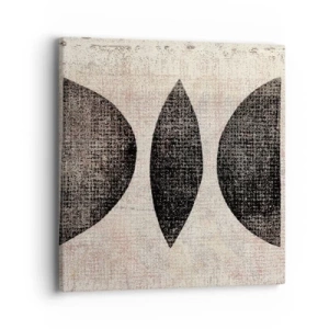 Lærredstryk - Billede på lærred - Etnisk abstraktion - 40x40 cm