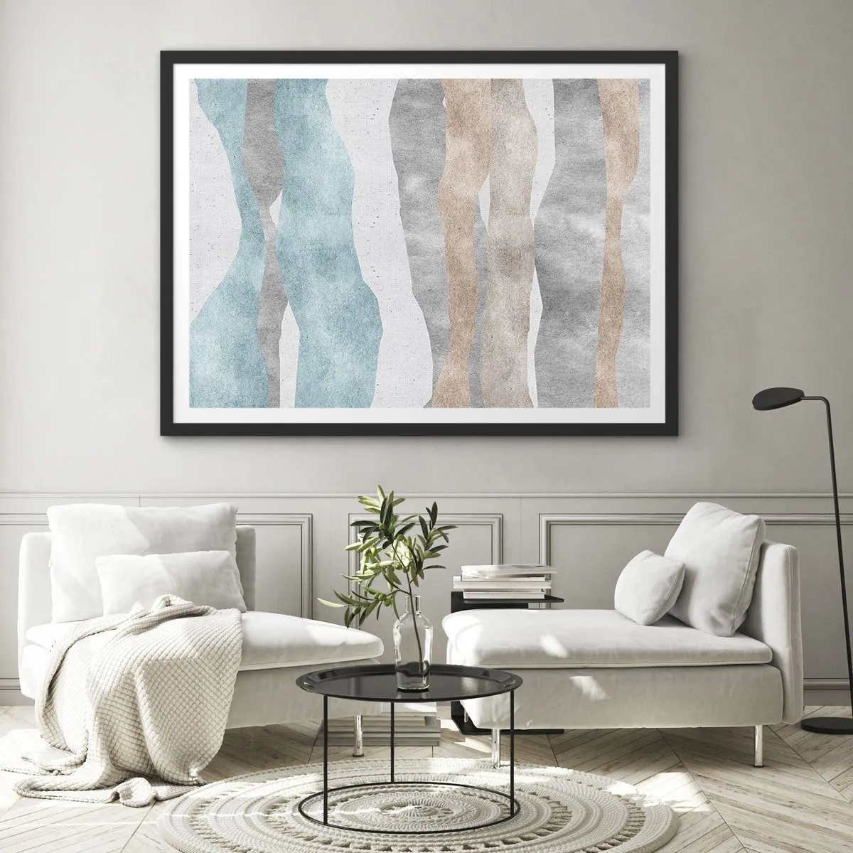 Plakat i sort ramme - En undersøgelse af intimitet - 70x50 cm