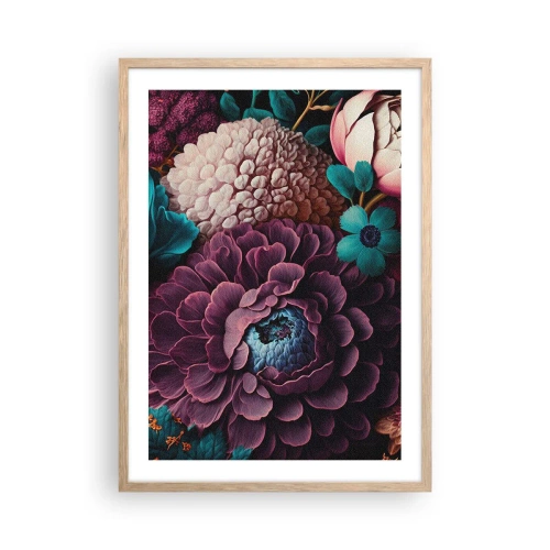 Plakat i ramme af lyst egetræ - Natur i overflod - 50x70 cm