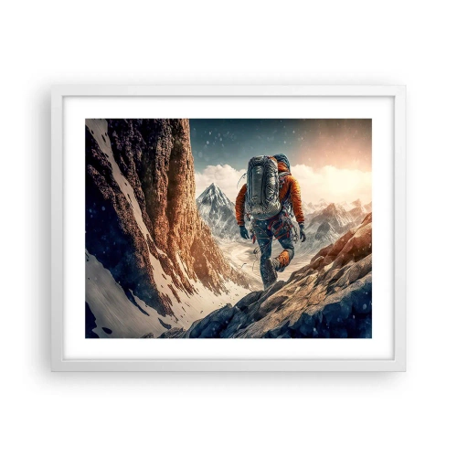 Plakat i hvid ramme - Ensom kriger - 50x40 cm