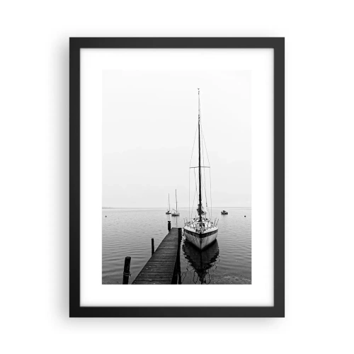 Plakat i sort ramme - Klar til afgang - 30x40 cm
