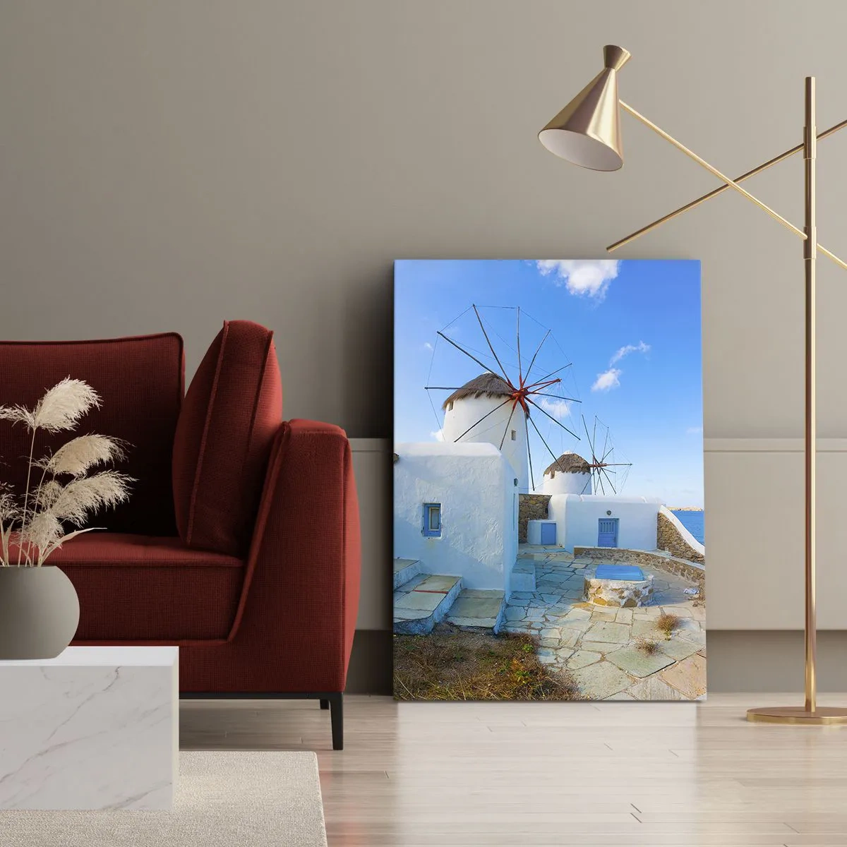 Lærredstryk - Billede på lærred - Blå vind fra havet - 50x70 cm
