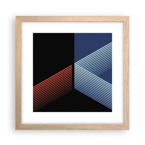 Plakat i ramme af lyst egetræ - En simpel historie - 30x30 cm