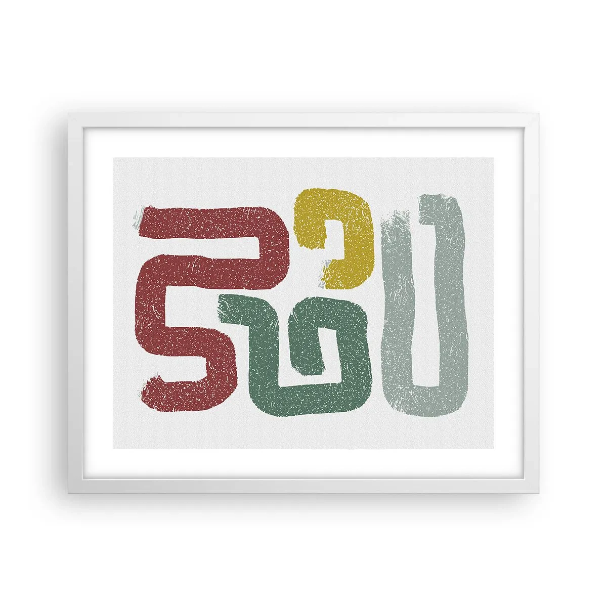 Plakat i hvid ramme - På et ukendt sprog - 50x40 cm