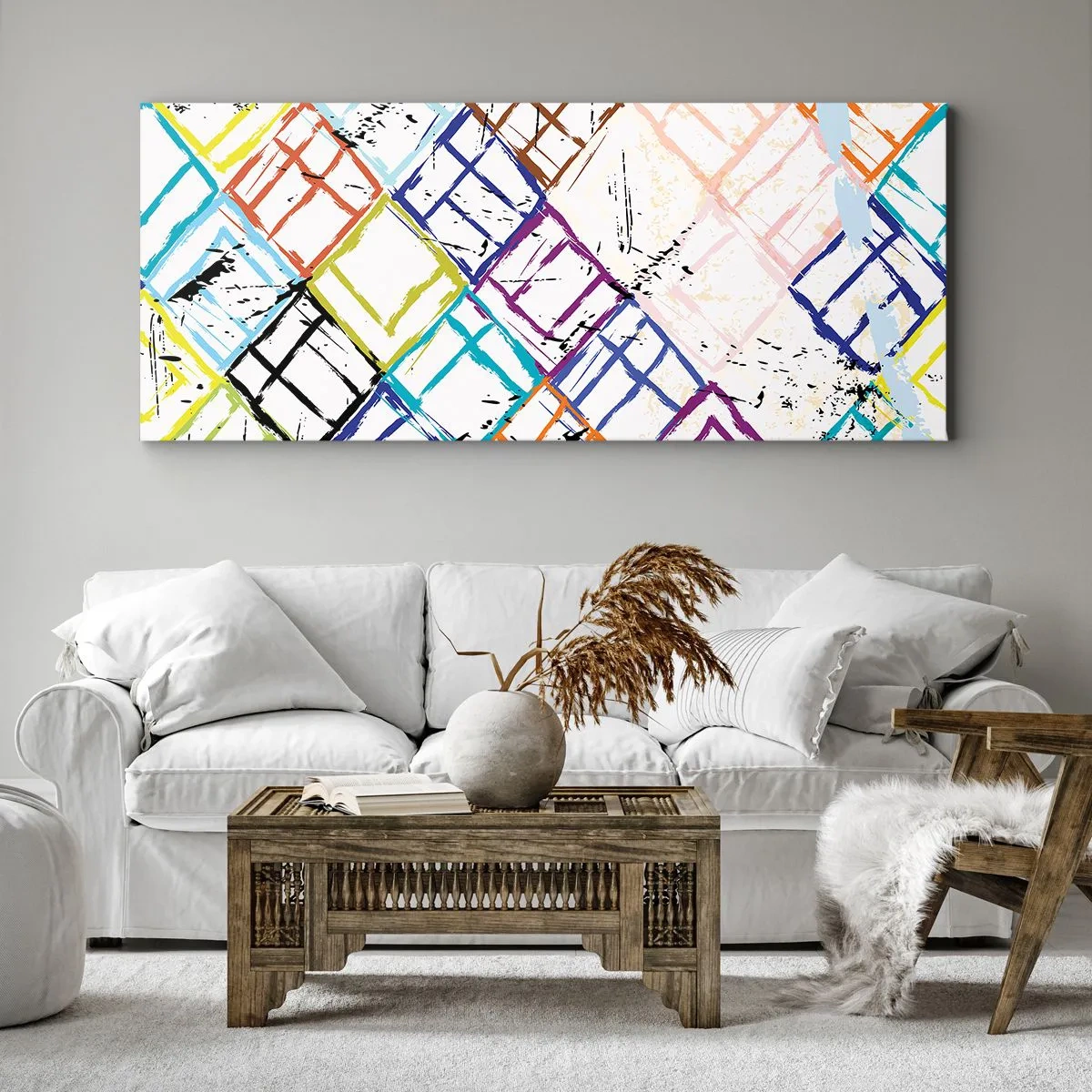 Lærredstryk - Billede på lærred - Celler til udlejning - 100x40 cm