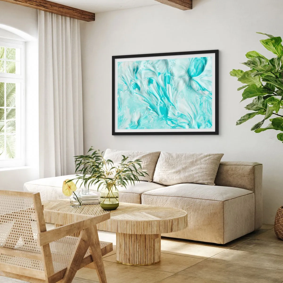 Plakat i sort ramme - For altid sammen - 70x50 cm