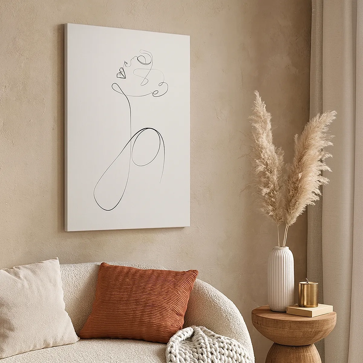 Lærredstryk - Billede på lærred - Sløjfet i drømme - 50x70 cm