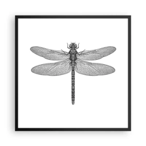 Plakat i sort ramme - Præcision i naturen - 60x60 cm