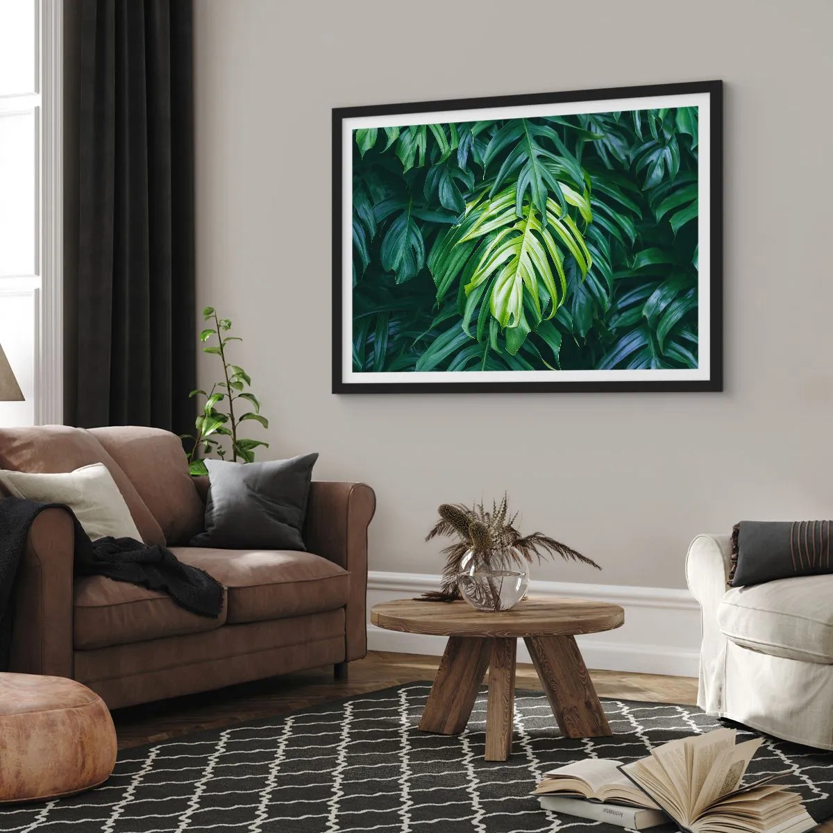 Plakat i sort ramme - Fordyb dig i friskhed - 70x50 cm